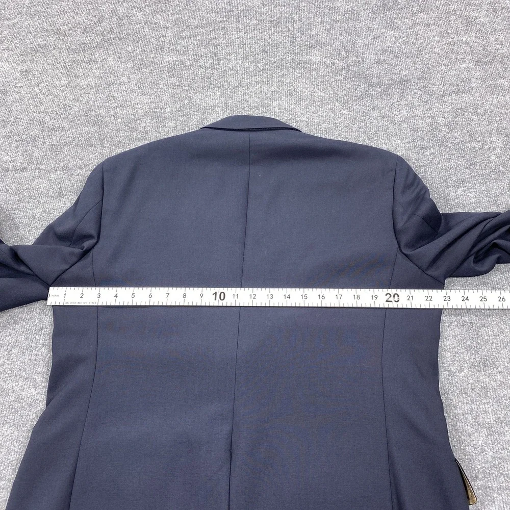 Evan Picone‎ Blazer Mens 40 Navy Gold Button Sport Coat Made USA Two Button